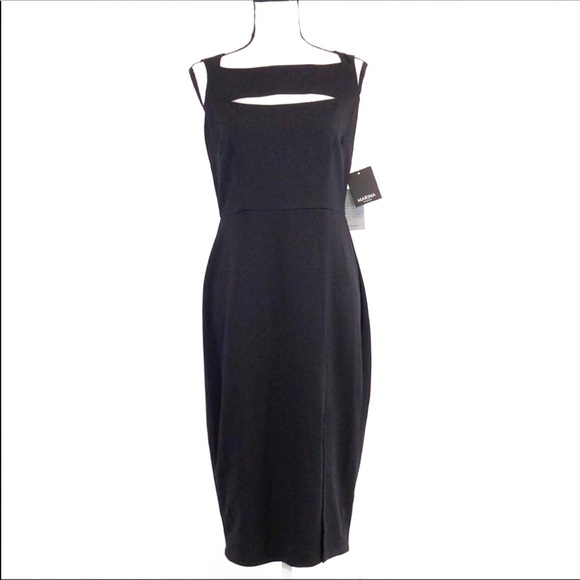 MARINA Dresses & Skirts - Marina Cut Out Sheath Dress Black Size 6